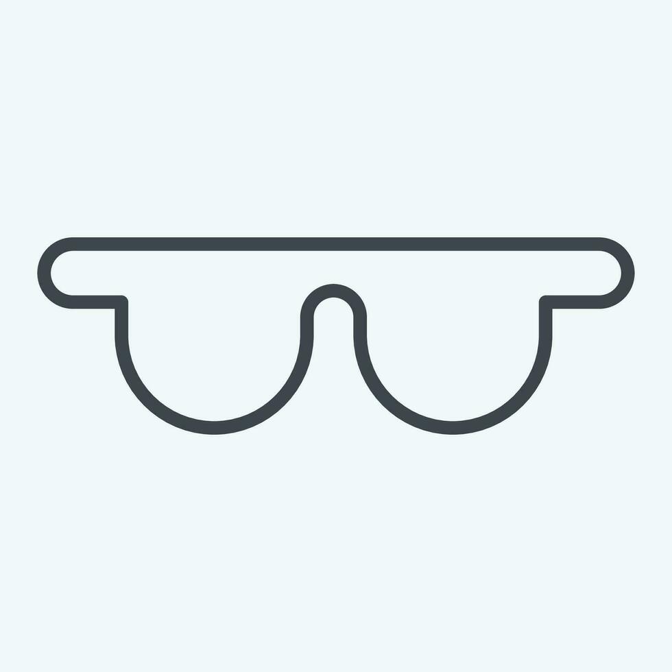 Icon Safety Glasses. related to Carpentry symbol. line style. simple design editable. simple illustration 1 vector
