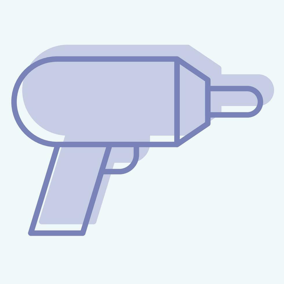 Icon Machine Drill. related to Carpentry symbol. two tone style. simple design editable. simple illustration vector