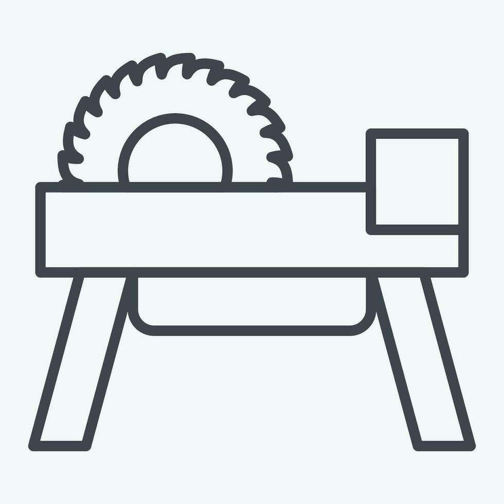 Icon Wheel Saw 2. related to Carpentry symbol. line style. simple design editable. simple illustration vector