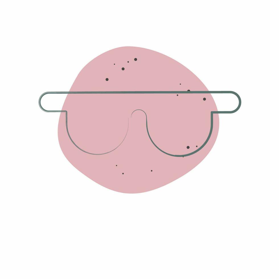 Icon Safety Glasses. related to Carpentry symbol. Color Spot Style. simple design editable. simple illustration 1 vector