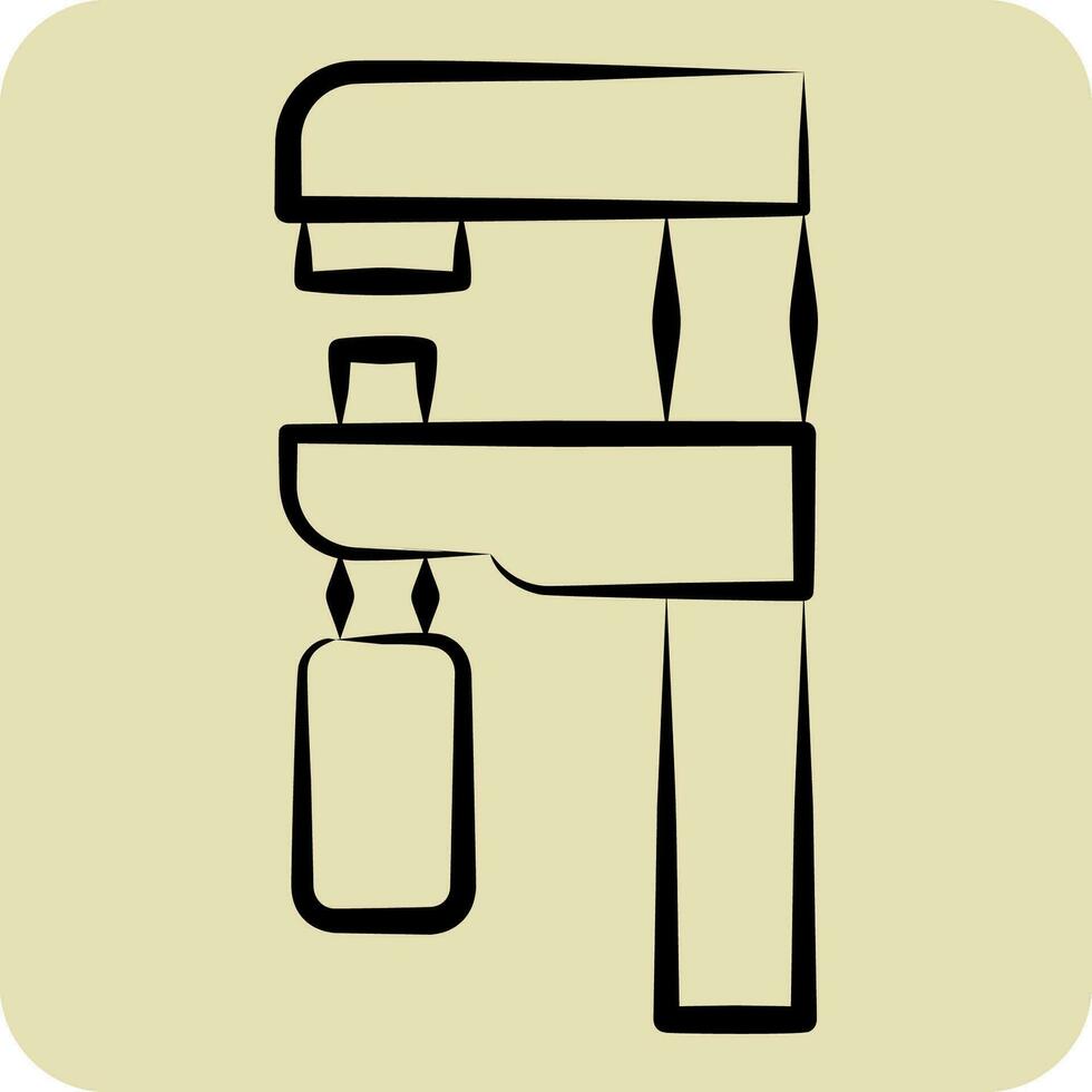 Icon Vernier Caliper. related to Carpentry symbol. hand drawn style. simple design editable. simple illustration vector