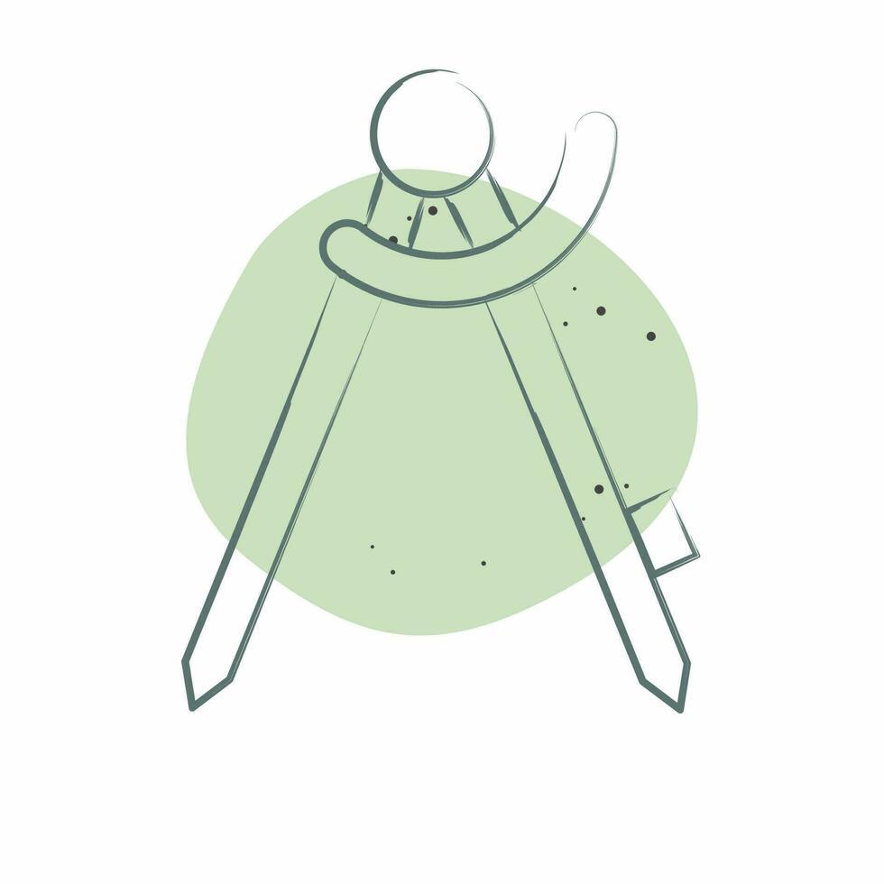Icon Compass. related to Carpentry symbol. Color Spot Style. simple design editable. simple illustration vector