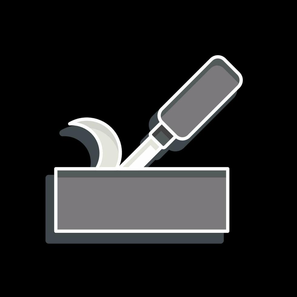 Icon Chisel. related to Carpentry symbol. glossy style. simple design editable. simple illustration vector