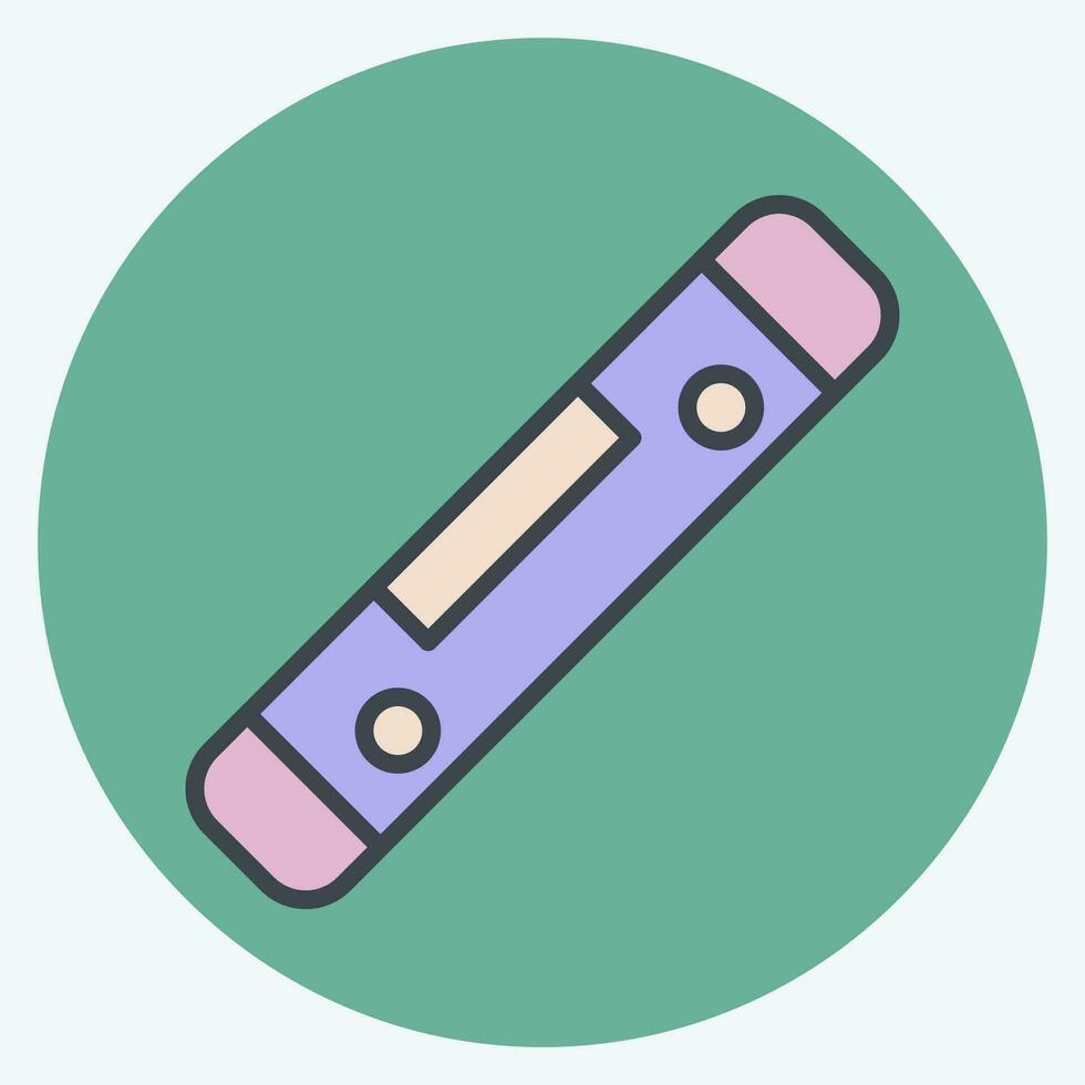 Icon Spirit Level. related to Carpentry symbol. color mate style. simple design editable. simple illustration vector