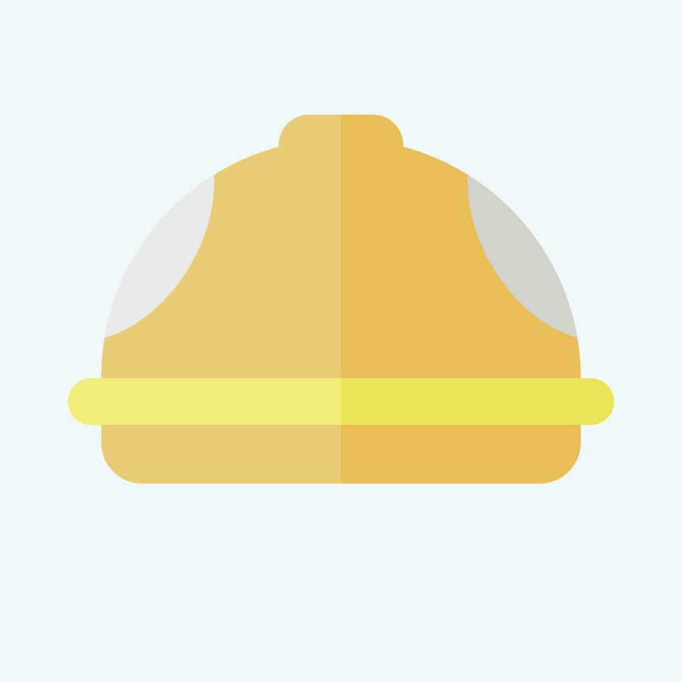 Icon Helmet. related to Carpentry symbol. flat style. simple design editable. simple illustration vector