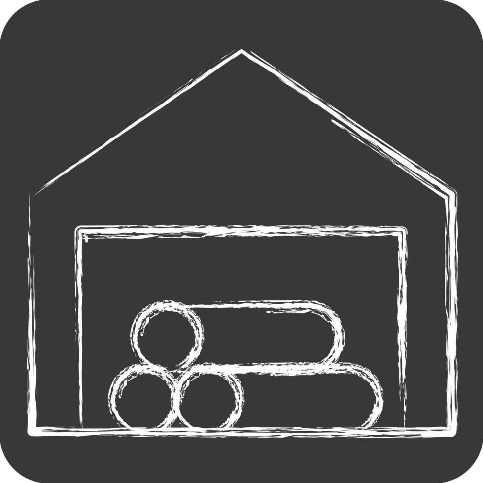 Icon Store House. related to Carpentry symbol. chalk Style. simple design editable. simple illustration vector