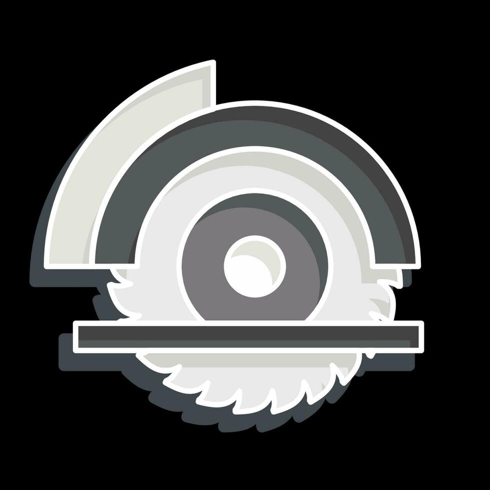Icon Wheel Saw. related to Carpentry symbol. glossy style. simple design editable. simple illustration vector