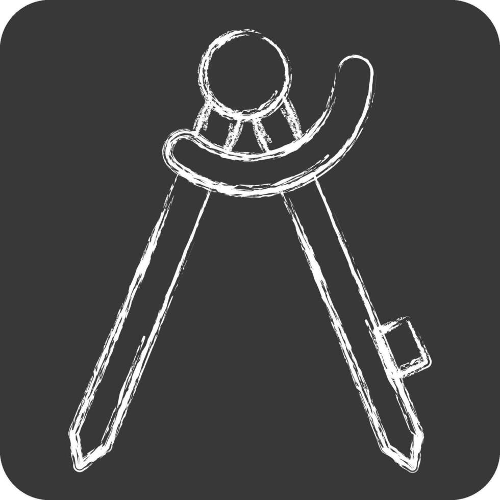 Icon Compass. related to Carpentry symbol. chalk Style. simple design editable. simple illustration vector