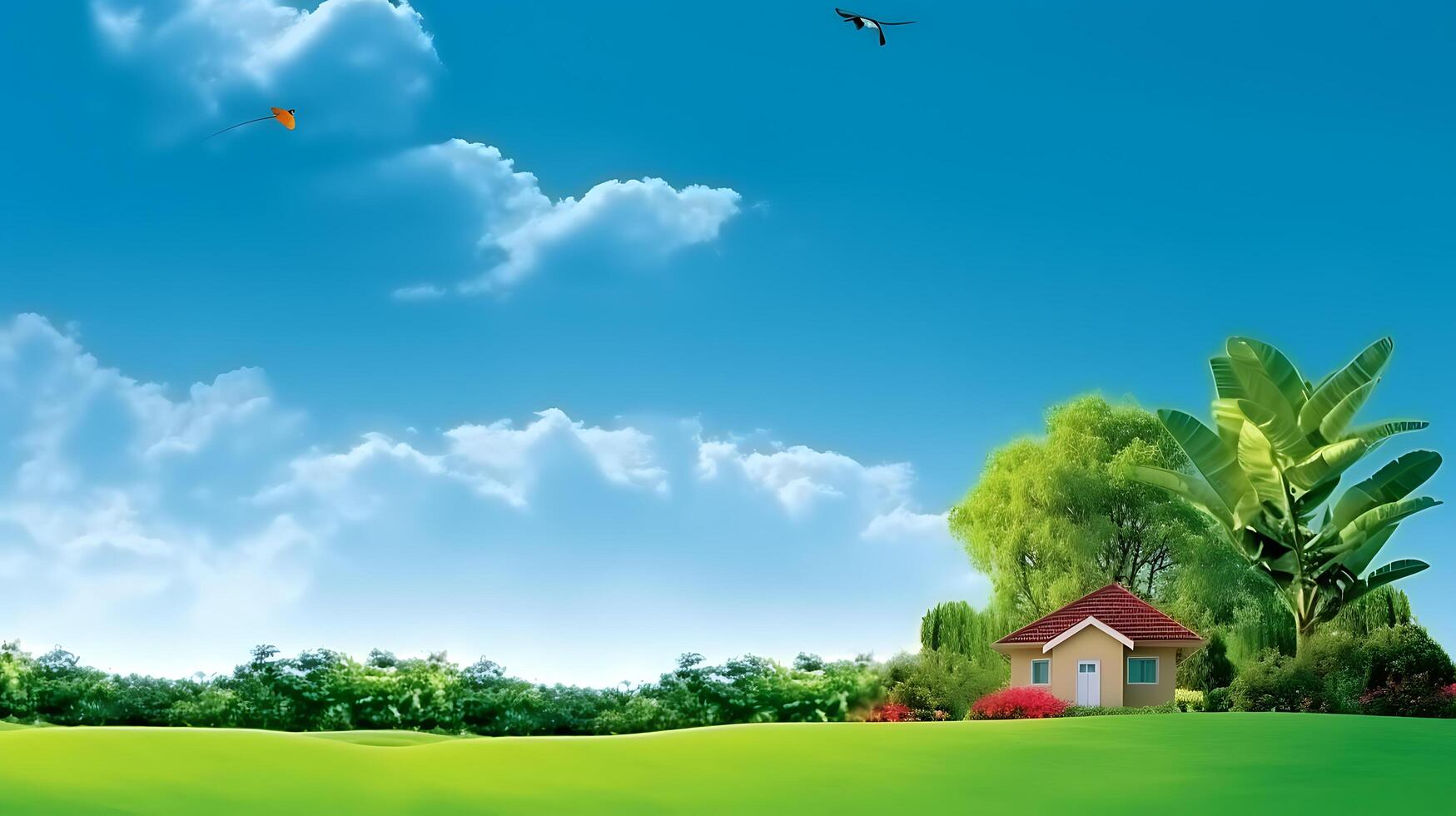 AI generated Green Beautiful wallpaper Real Estate photo