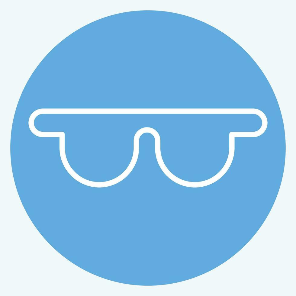 Icon Safety Glasses. related to Carpentry symbol. blue eyes style. simple design editable. simple illustration 1 vector