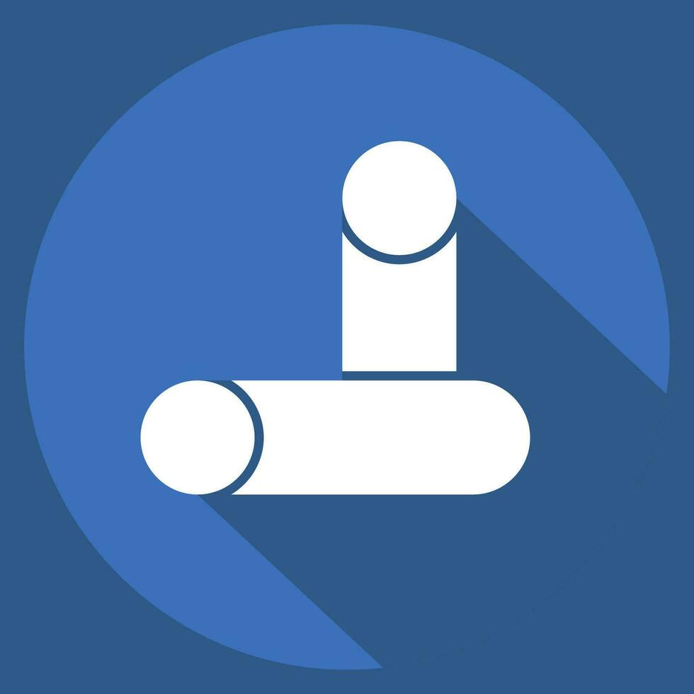 Icon Timber. related to Carpentry symbol. long shadow style. simple design editable. simple illustration vector