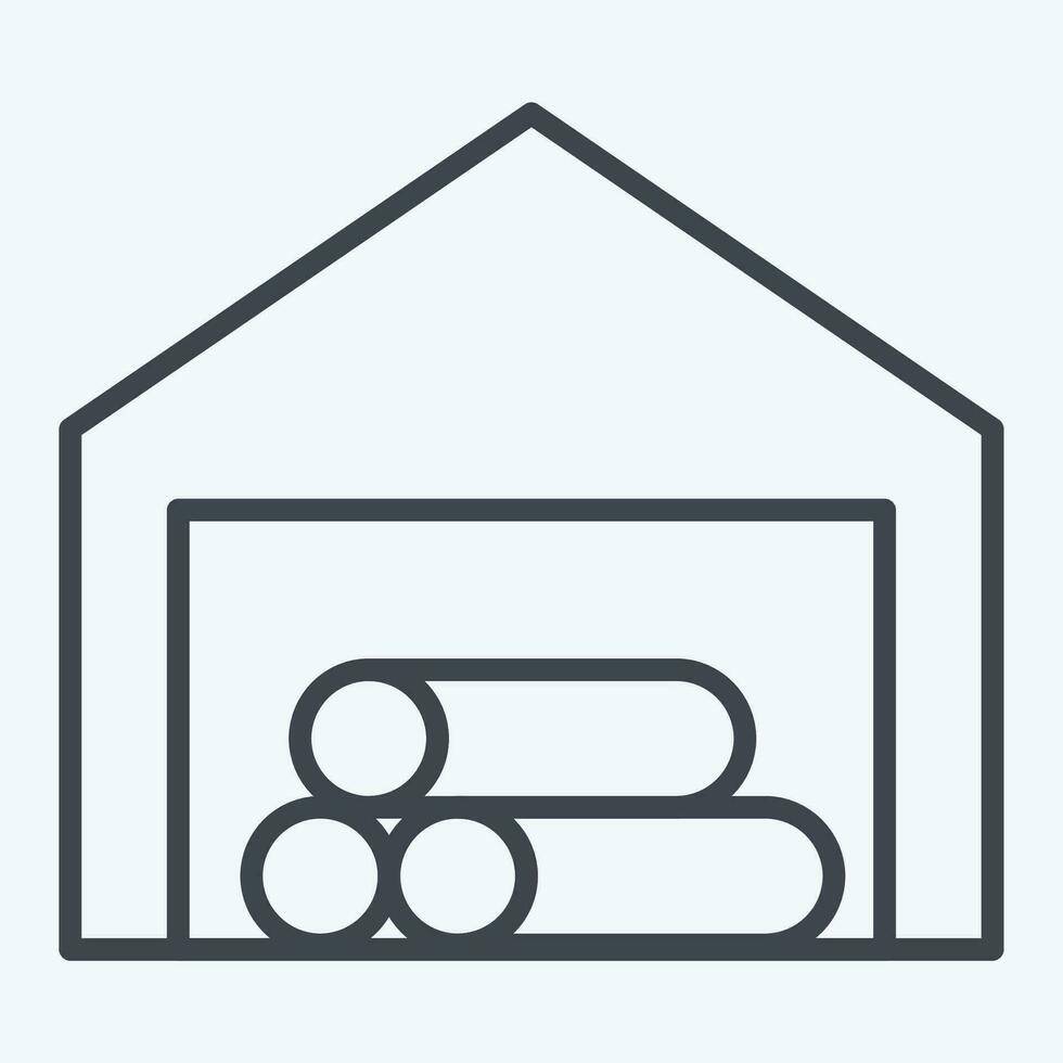 Icon Store House. related to Carpentry symbol. line style. simple design editable. simple illustration vector