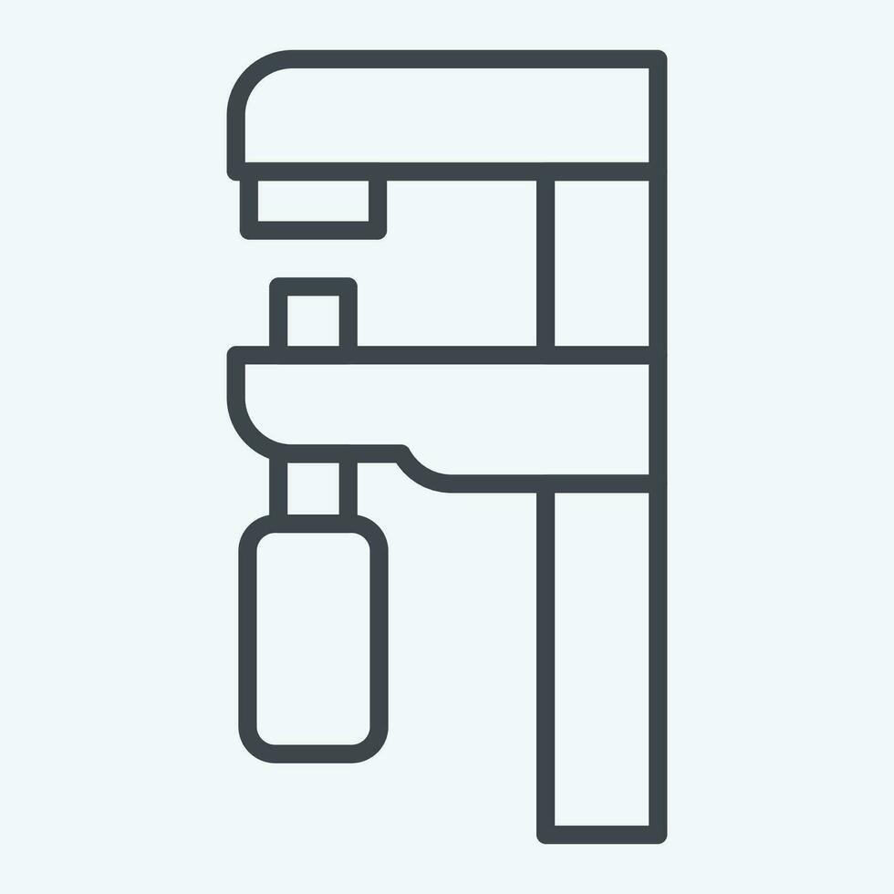 Icon Vernier Caliper. related to Carpentry symbol. line style. simple design editable. simple illustration vector