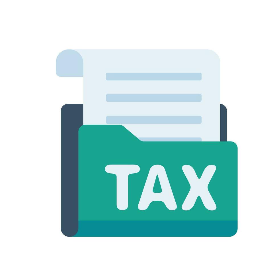 Document file supporting tax calculations at the end of the tax year vector