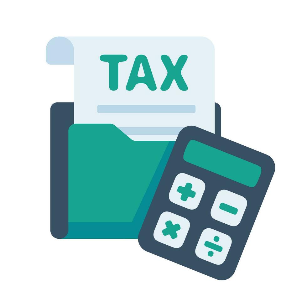 Document file supporting tax calculations at the end of the tax year vector