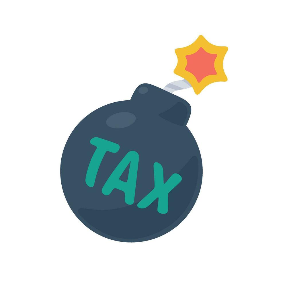 Tax explosion. Discounts and penalties from paying taxes. vector