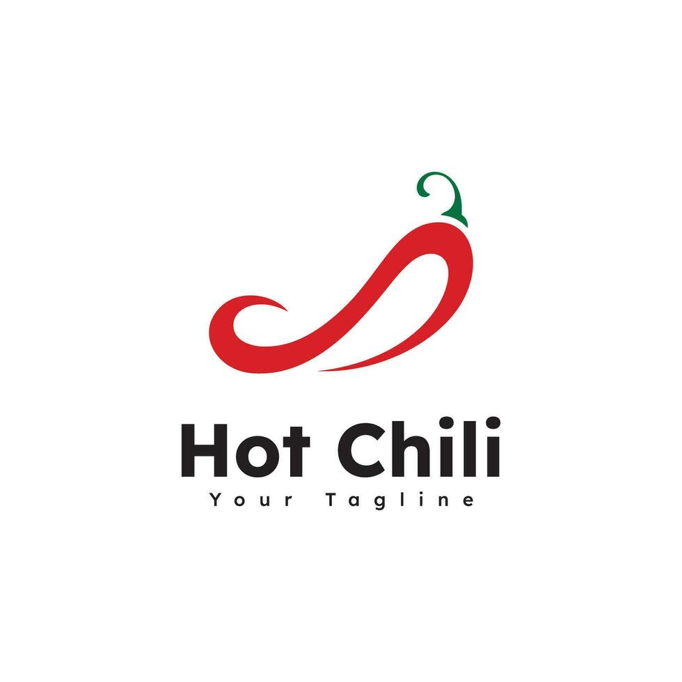 Spicy chili logo vector, red pepper logo icon template vector