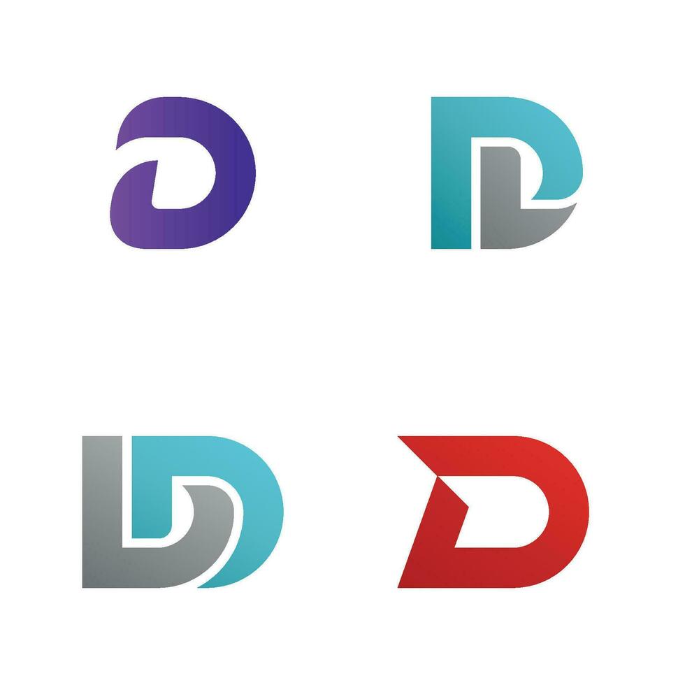 Letter D logo icon design template vector