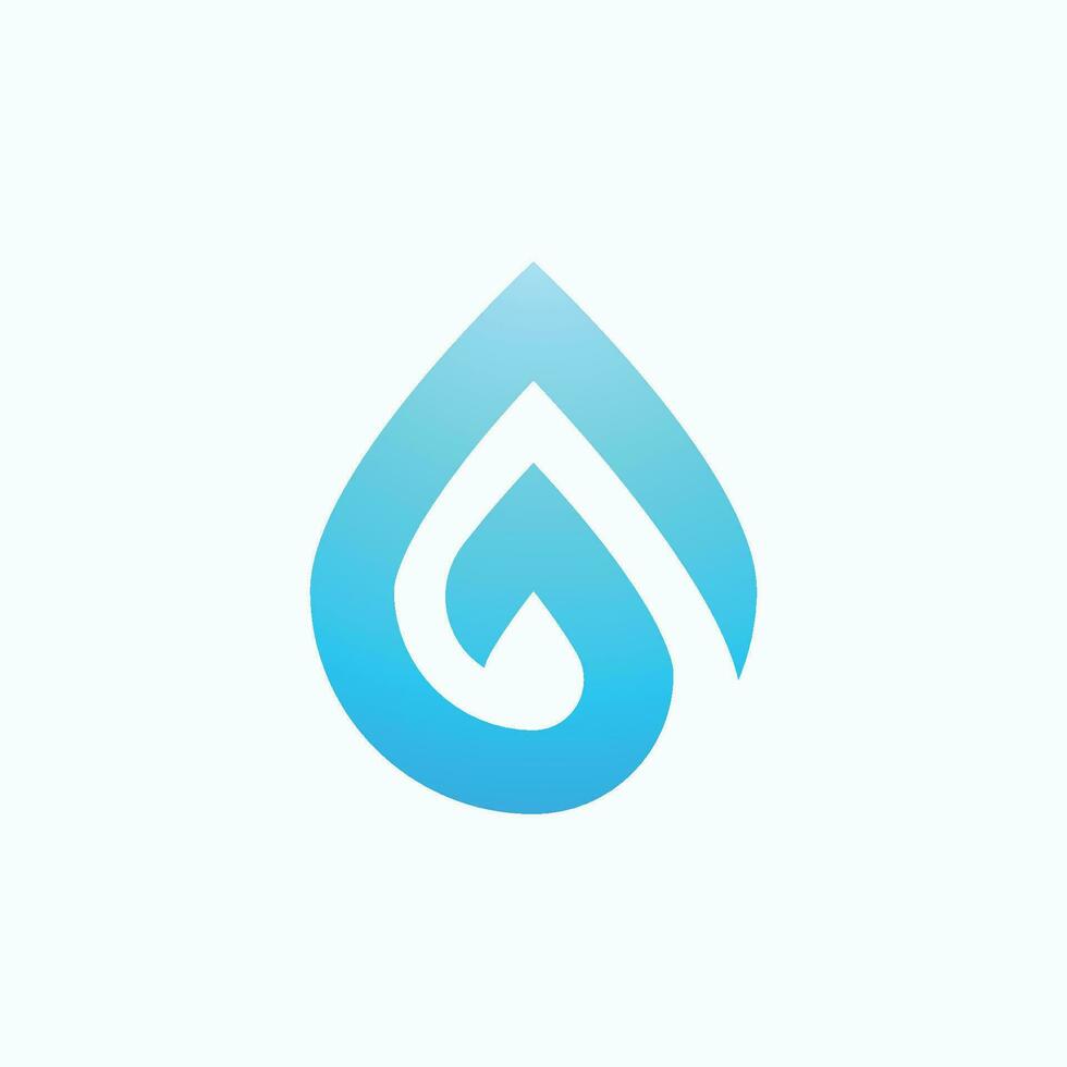 Water drop logo vector icon