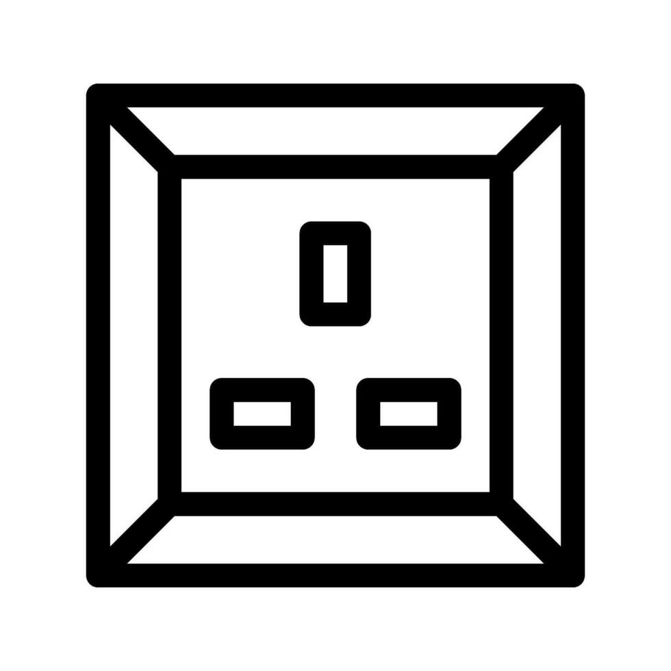 Power Socket Icon Vector Symbol Design Illustration