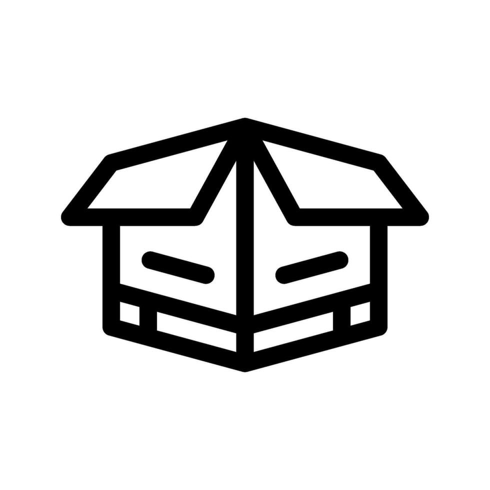 Open Box Icon Vector Symbol Design Illustration