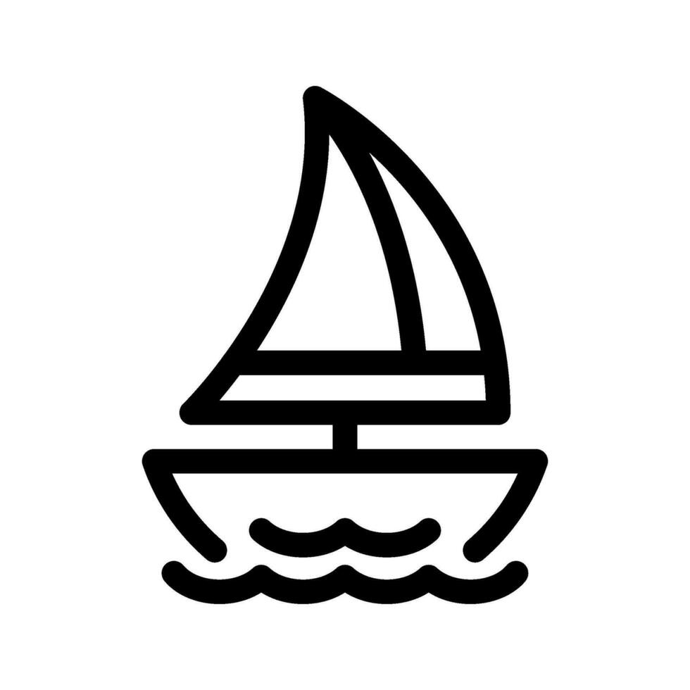 Sailing Boat Icon Vector Symbol Design Illustration