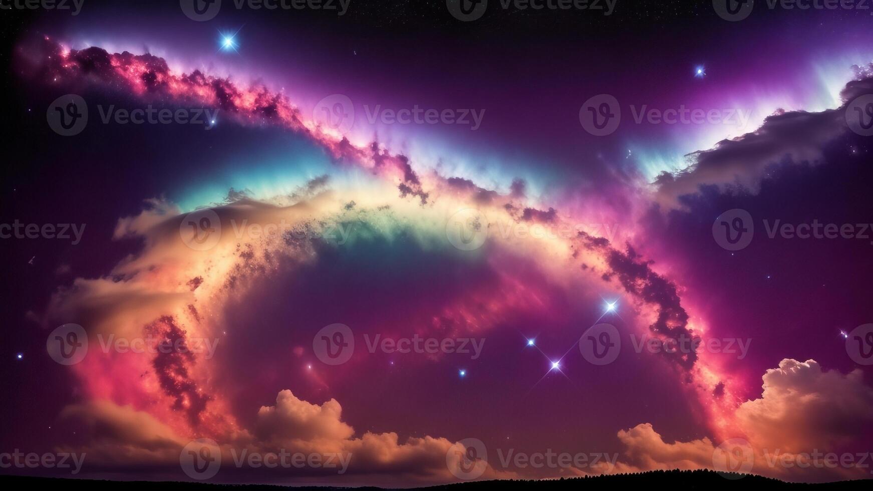 Colorful space galaxy cloud nebula. Stary night cosmos. Universe science astronom. photo