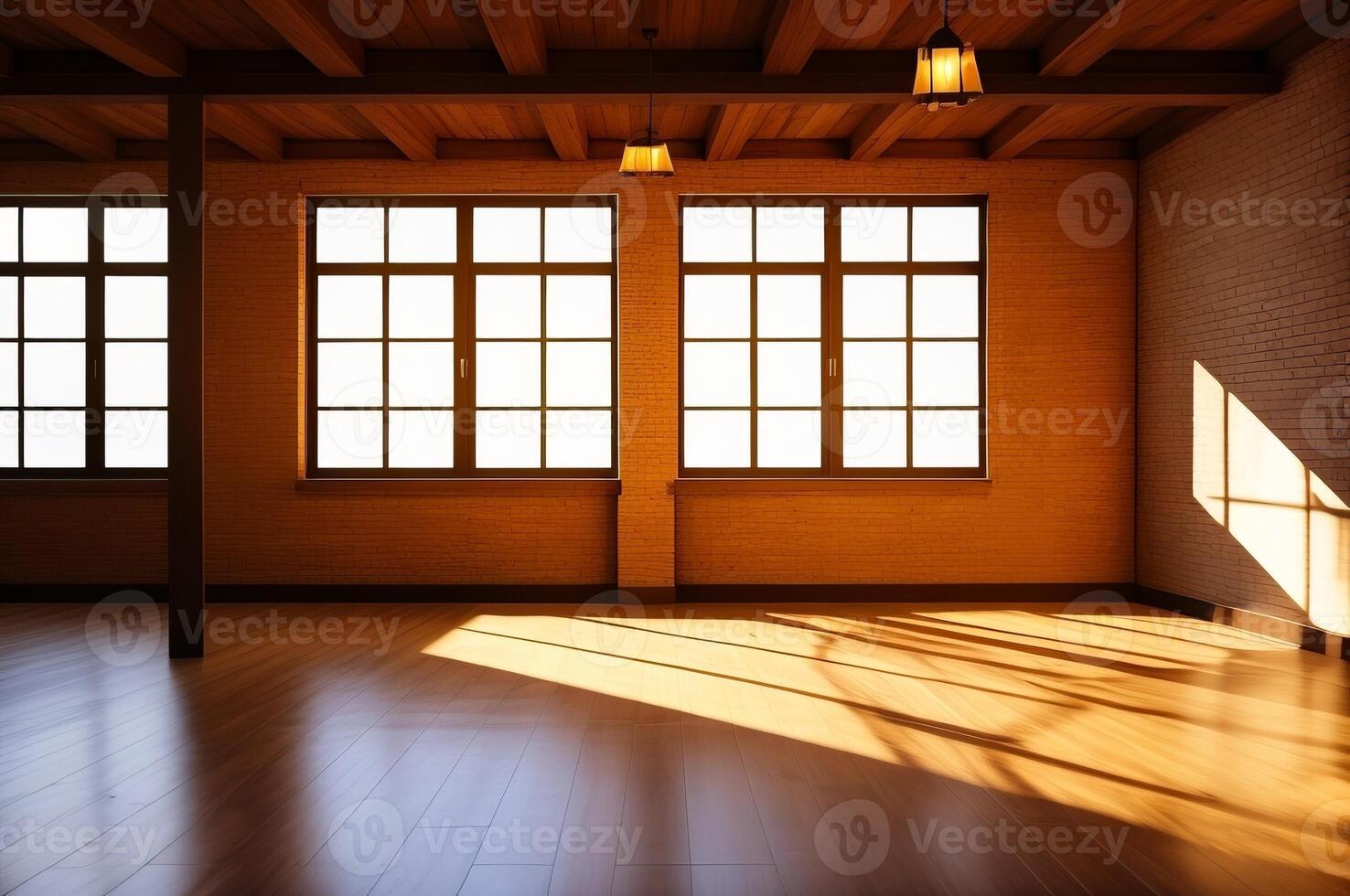 Interior of empty room background. photo