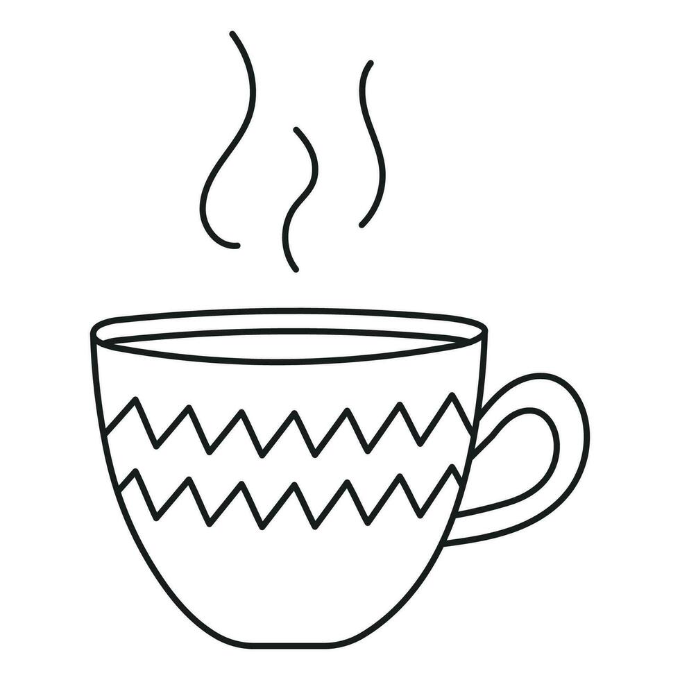 vector ilustración de un mano dibujado taza