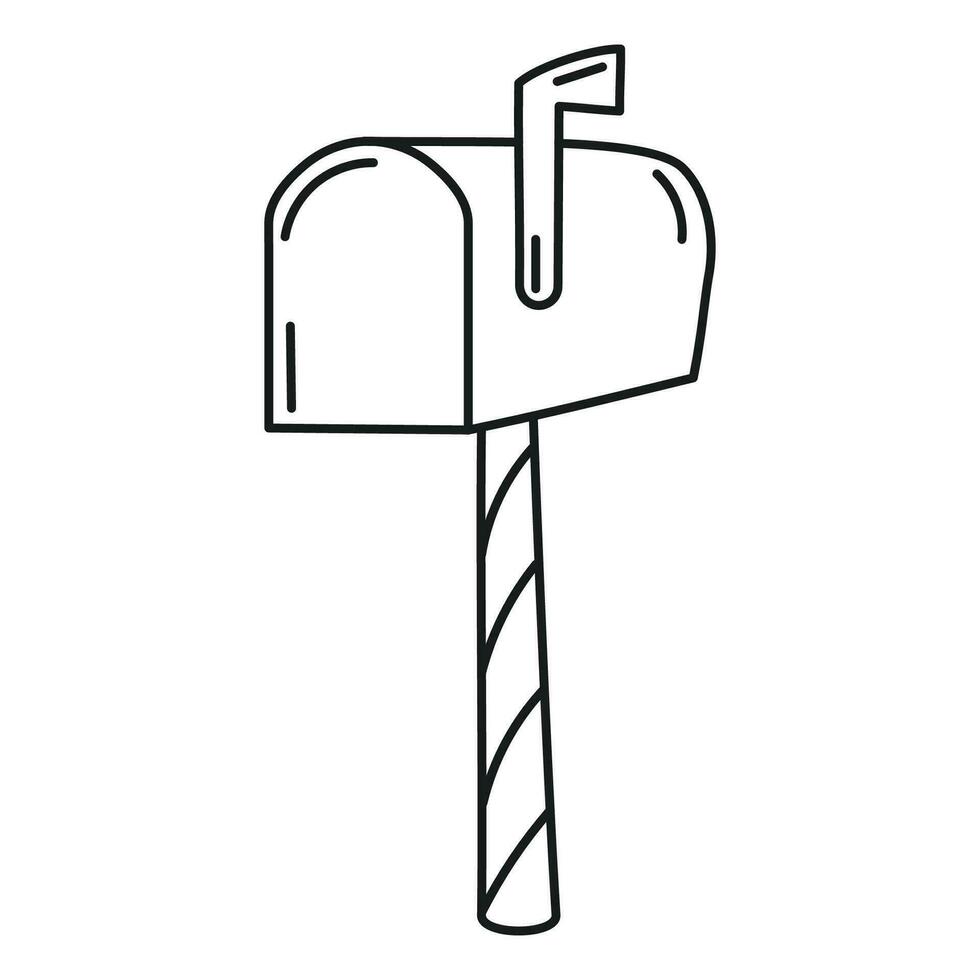Illustration of a hand drawn mailbox vector