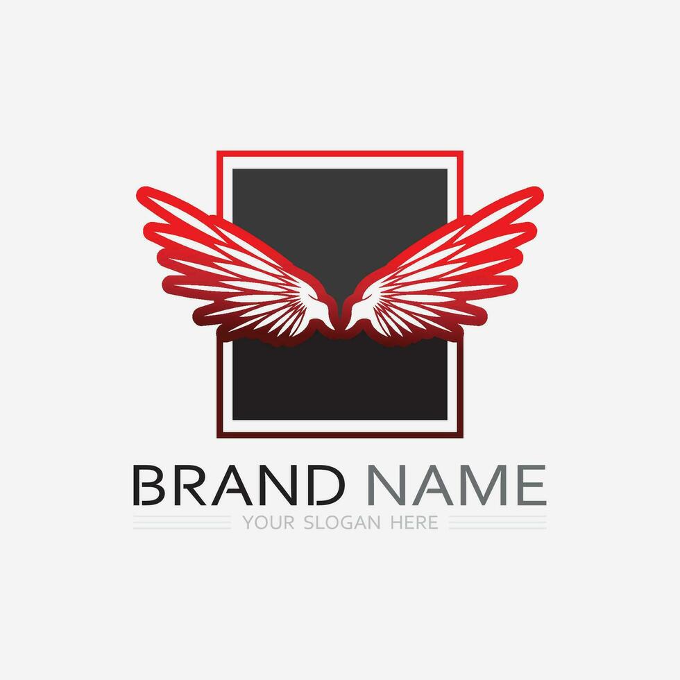 Wings logo vector icon symbol illustration design template