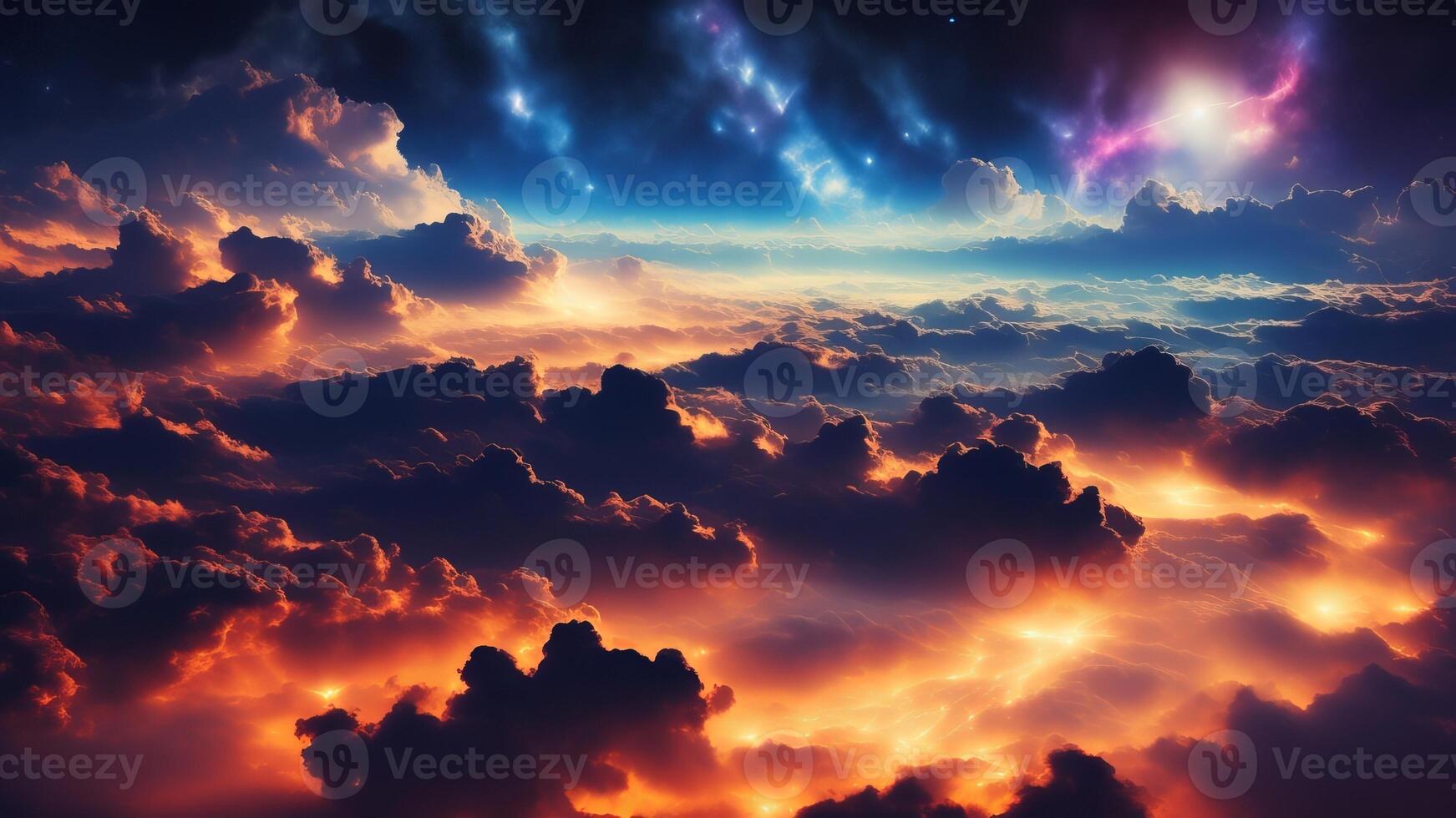 Colorful space galaxy cloud nebula. Stary night cosmos. Universe science astronom. photo