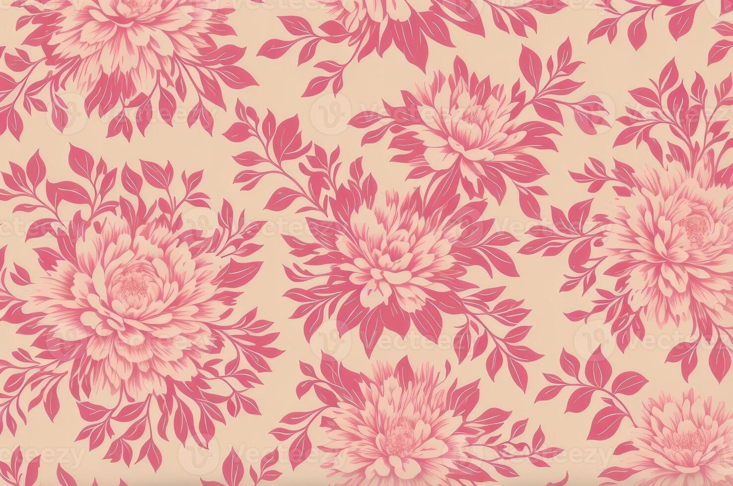 pattern dry floral branches wallpaper with cotton flower. photo