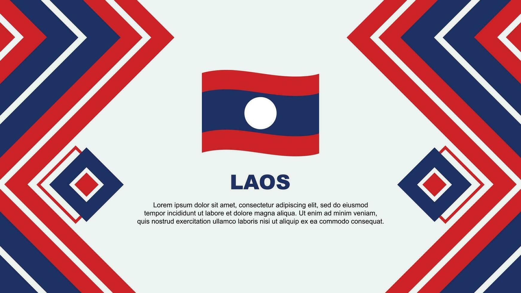 Laos Flag Abstract Background Design Template. Laos Independence Day Banner Wallpaper Vector Illustration. Laos Design