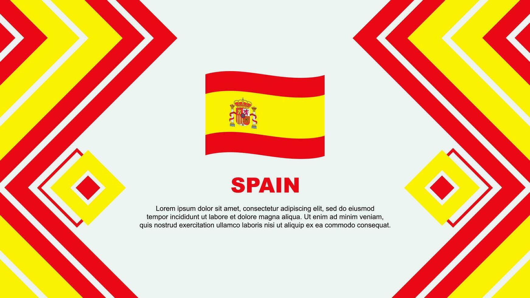 Spain Flag Abstract Background Design Template. Spain Independence Day Banner Wallpaper Vector Illustration. Spain Design