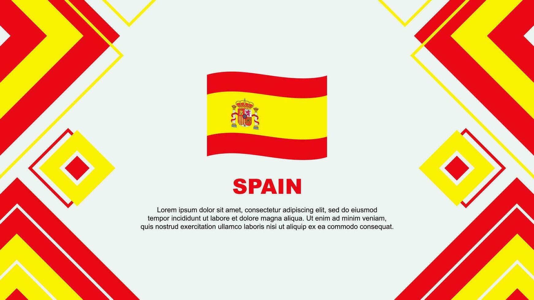 Spain Flag Abstract Background Design Template. Spain Independence Day Banner Wallpaper Vector Illustration. Spain Background
