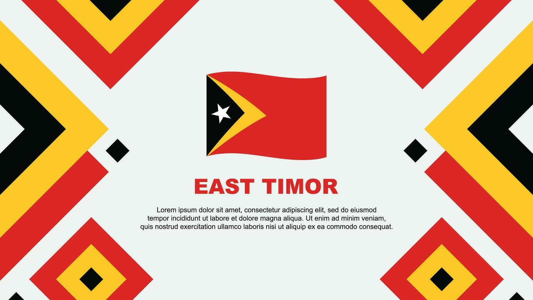 East Timor Flag Abstract Background Design Template. East Timor Independence Day Banner Wallpaper Vector Illustration. East Timor Template