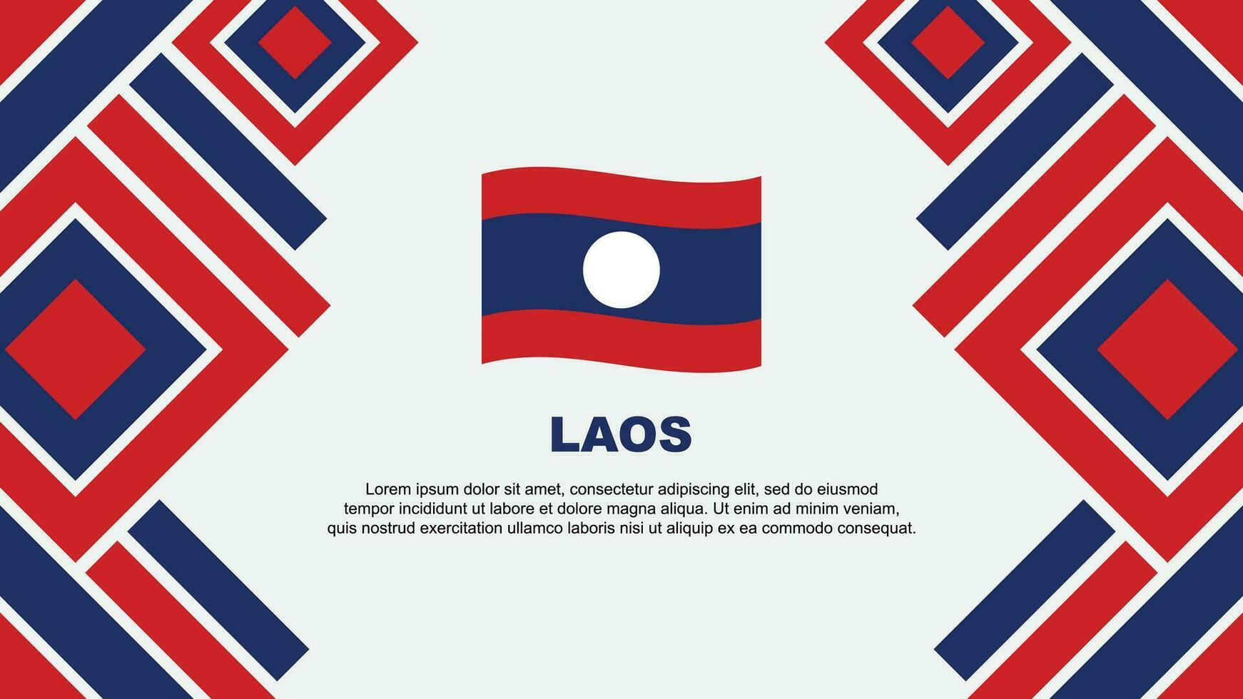 Laos bandera resumen antecedentes diseño modelo. Laos independencia día bandera fondo de pantalla vector ilustración. Laos