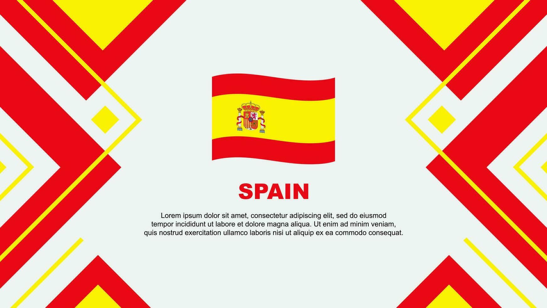 Spain Flag Abstract Background Design Template. Spain Independence Day Banner Wallpaper Vector Illustration. Spain Illustration