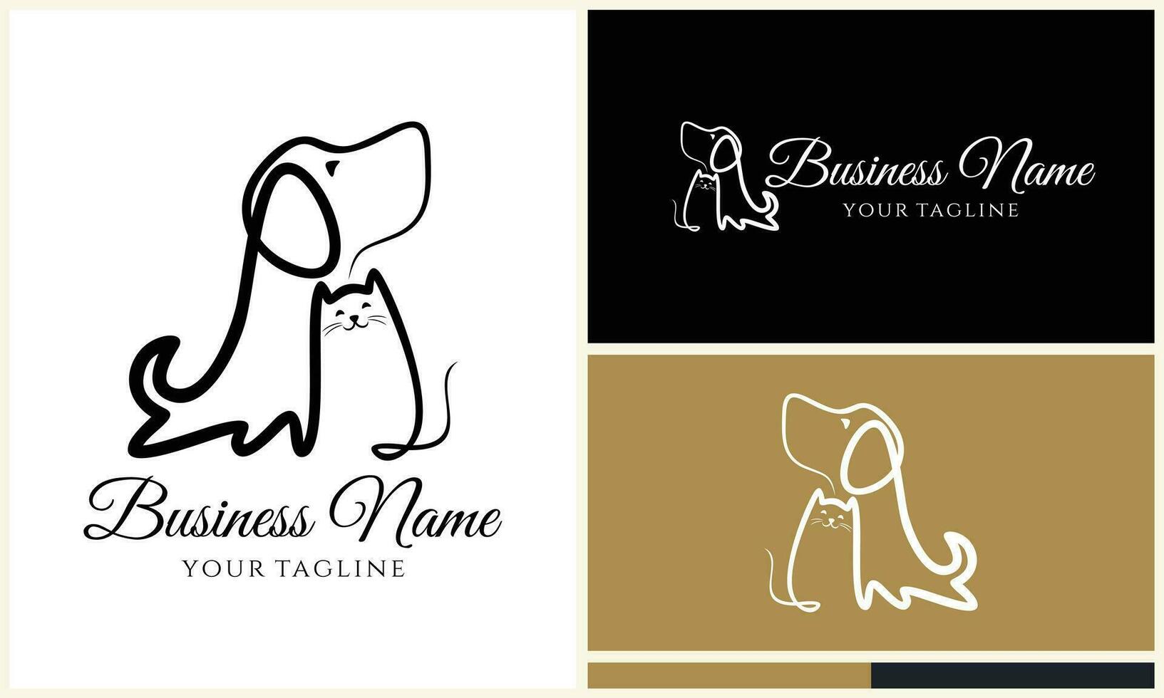 animal pet cute logo template vector