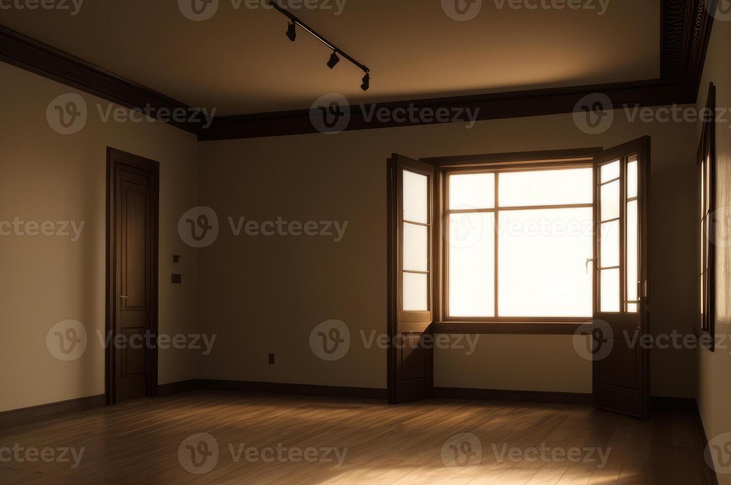 Interior of empty room background. photo