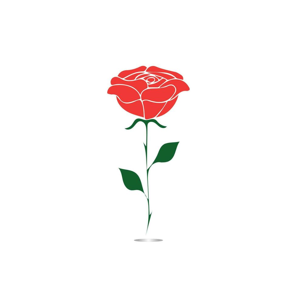 Red roses hand drawn, Black line rose flowers inflorescence silhouettes isolated on white background. Icon roses collection. Vector doodle illustration.