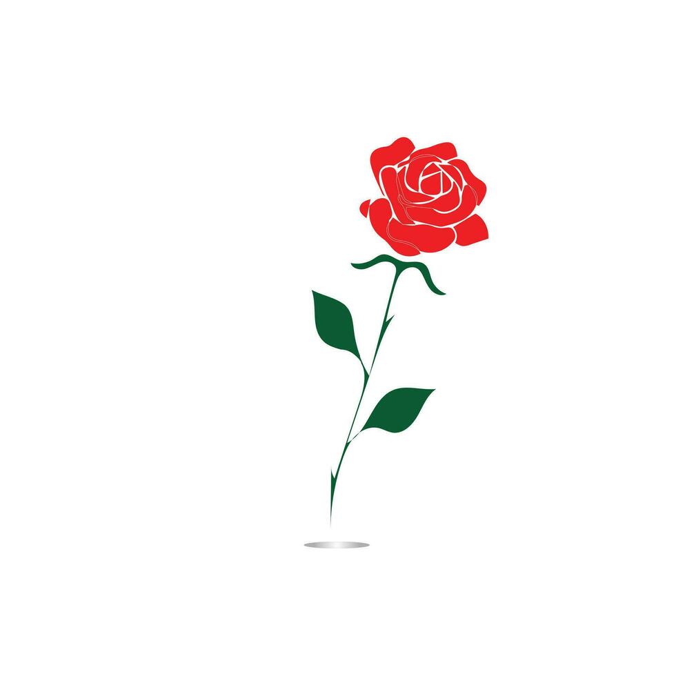 rojo rosas mano dibujado, negro línea Rosa flores inflorescencia siluetas aislado en blanco antecedentes. icono rosas recopilación. vector garabatear ilustración.