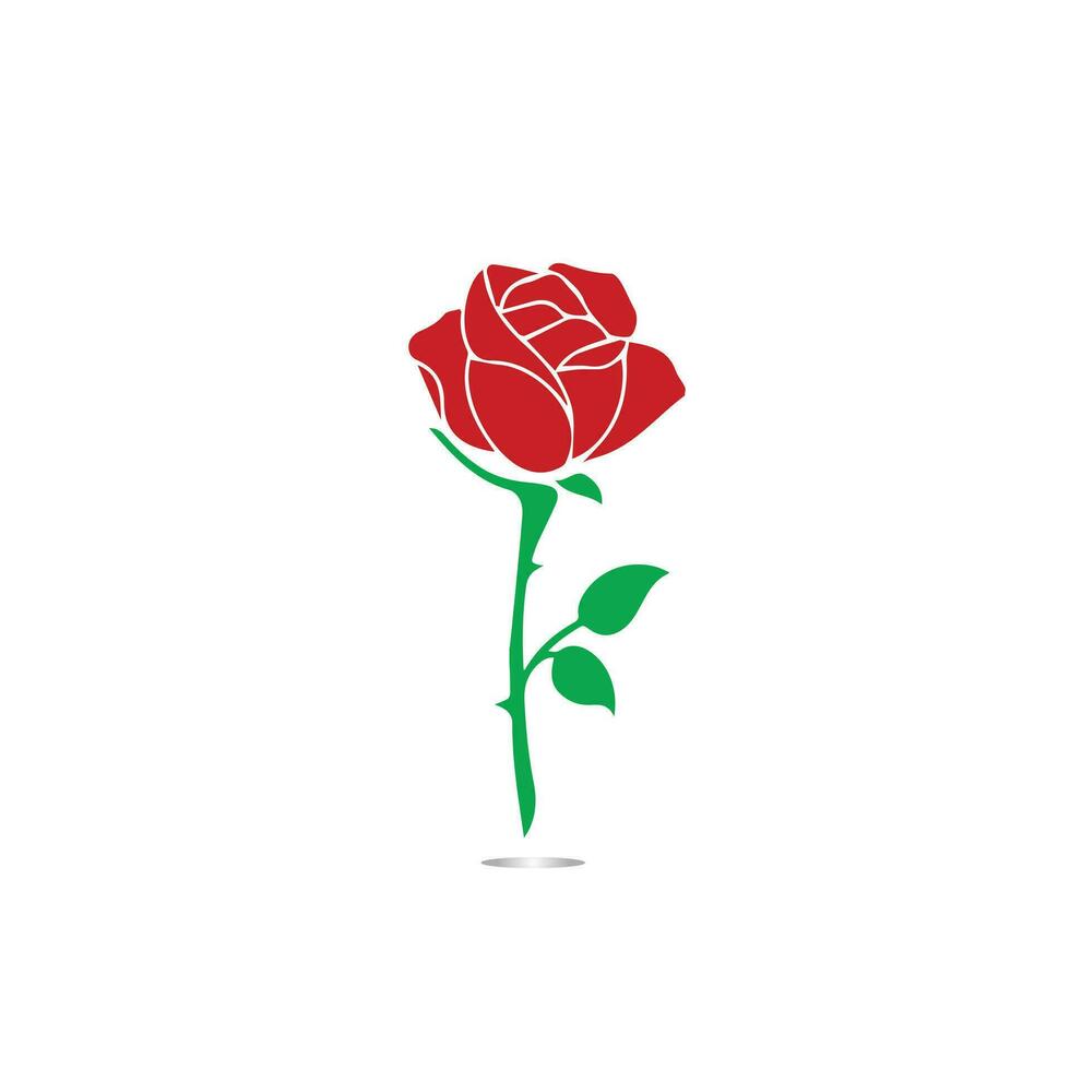 Red roses hand drawn, Black line rose flowers inflorescence silhouettes isolated on white background. Icon roses collection. Vector doodle illustration.