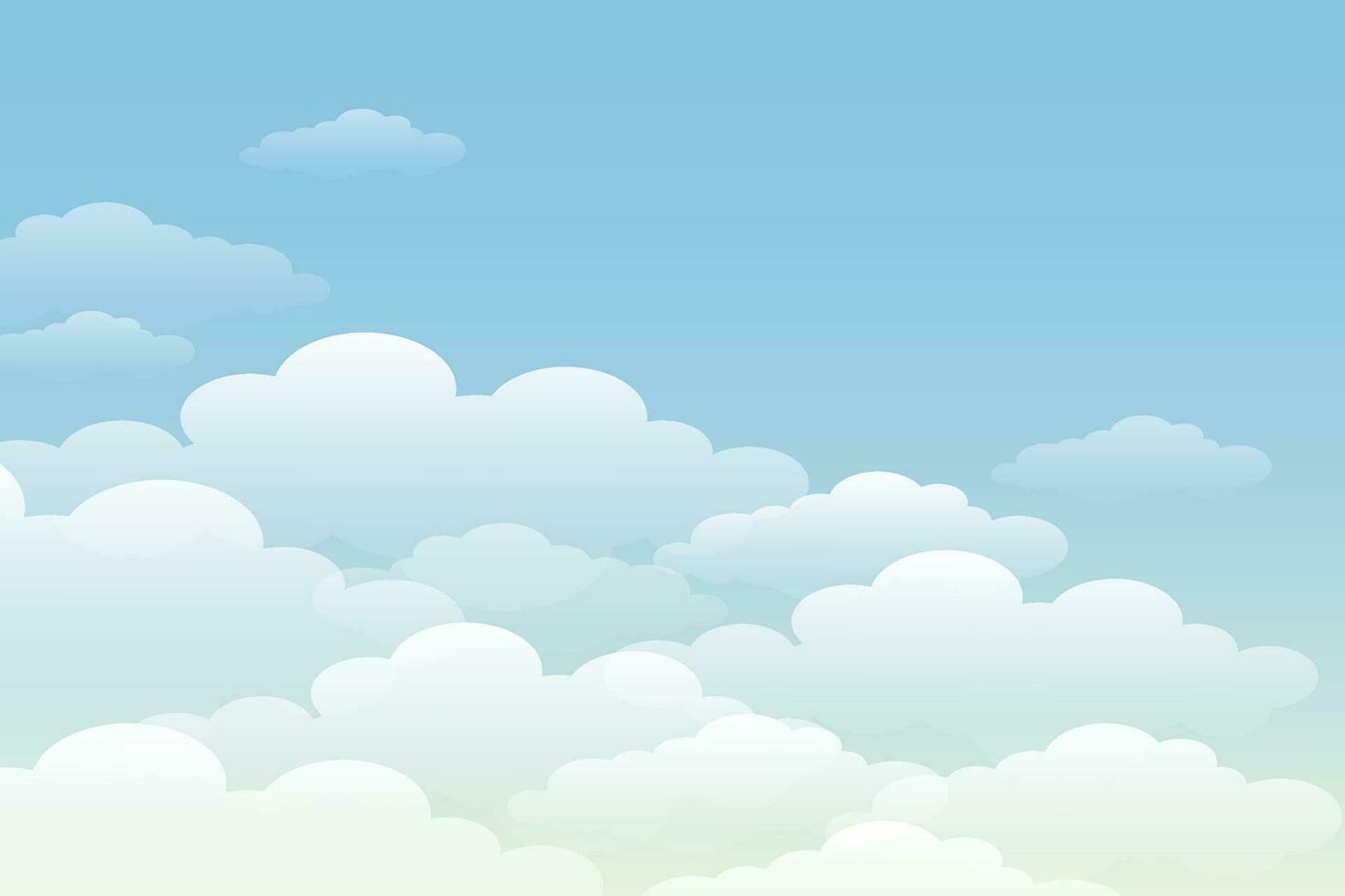 Beautiful sky background with white clouds vector