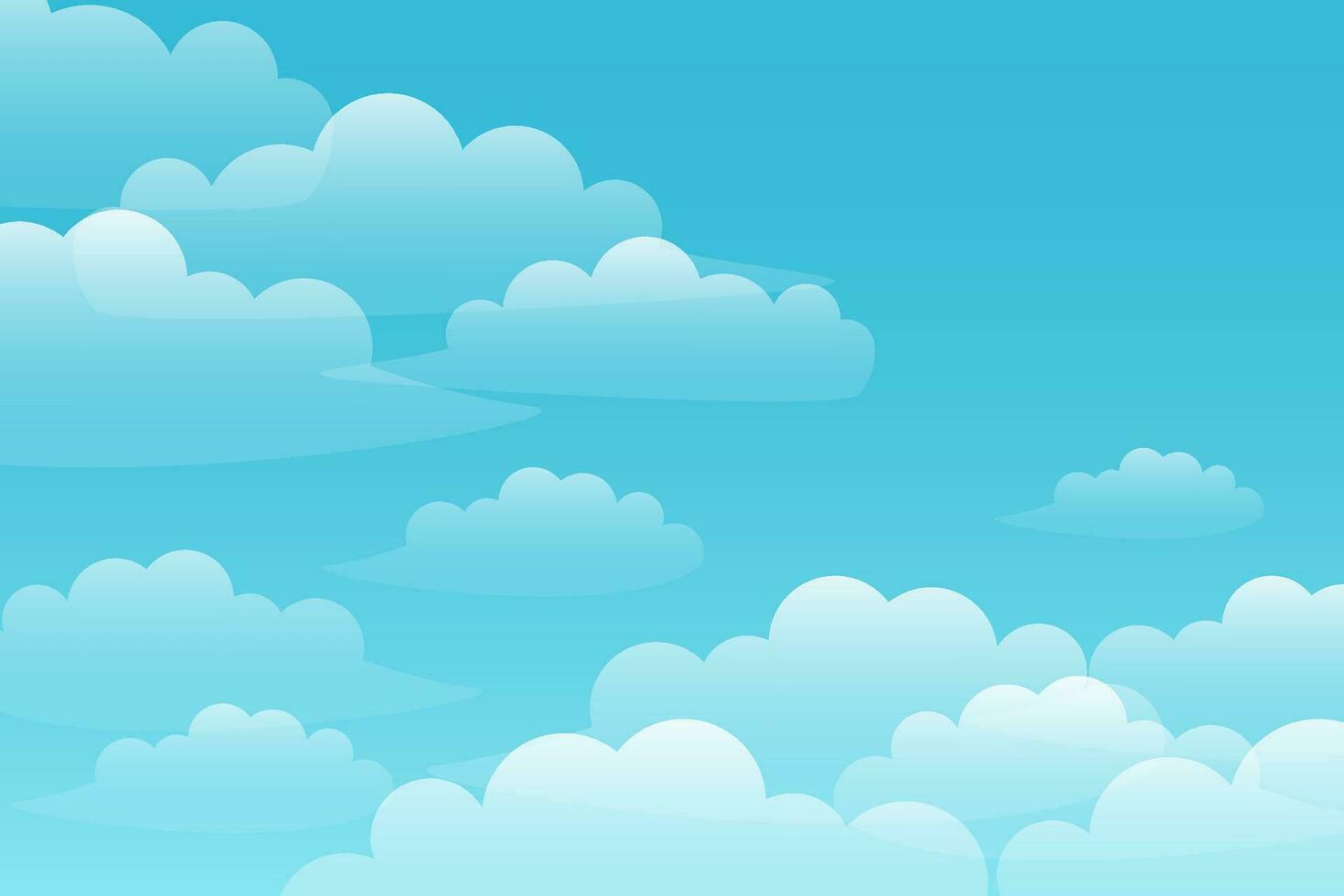 Beautiful sky background with white clouds vector