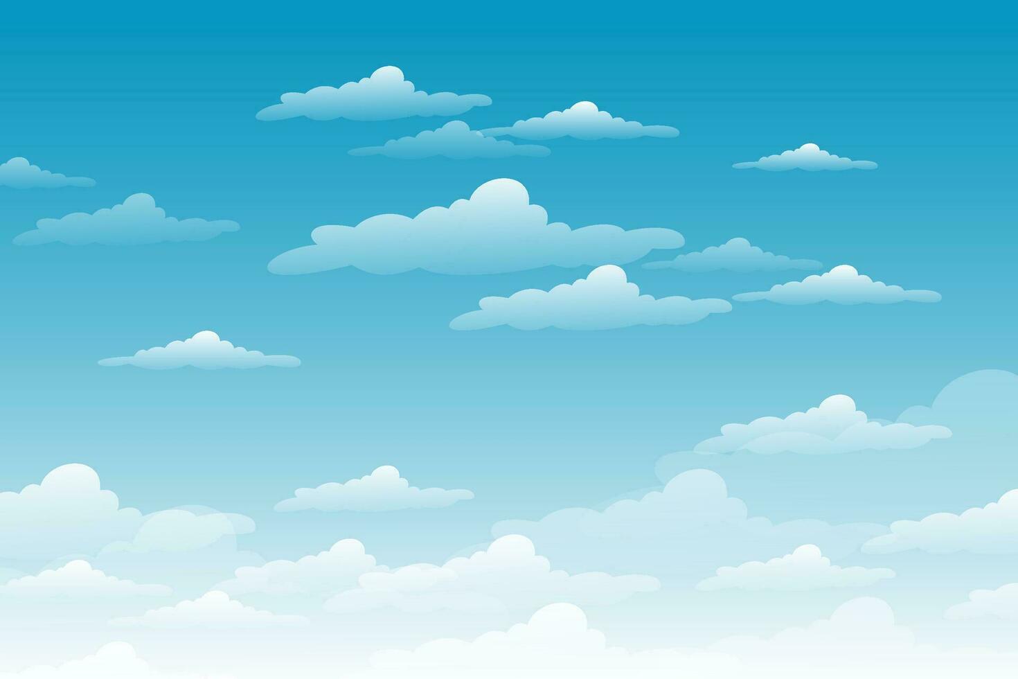 Beautiful sky background with white clouds vector