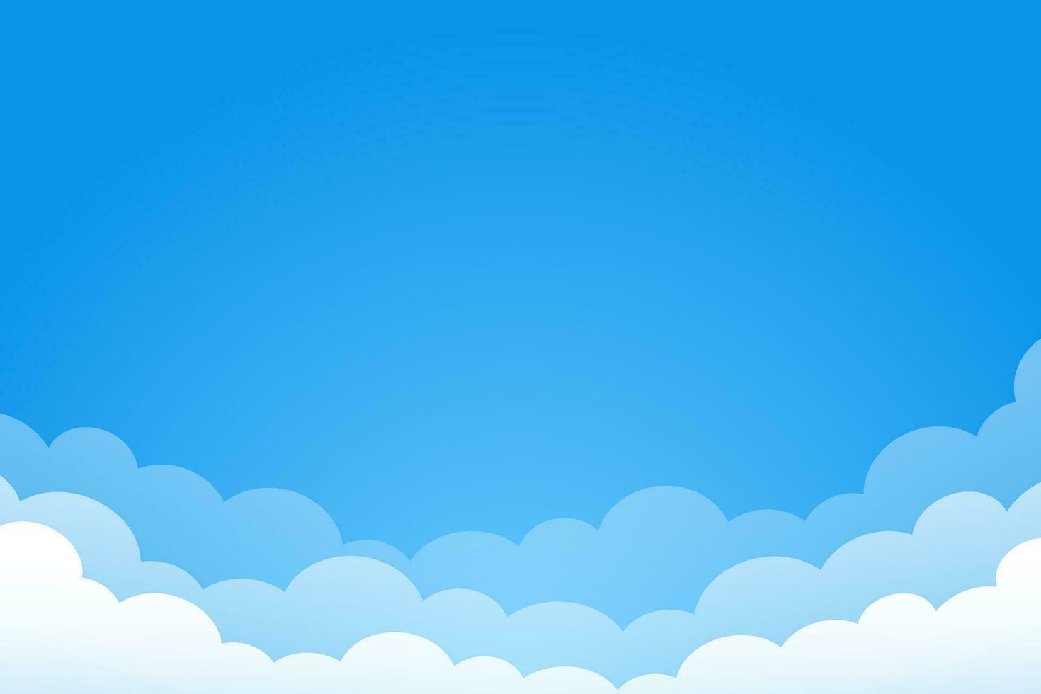Beautiful sky background with white clouds vector