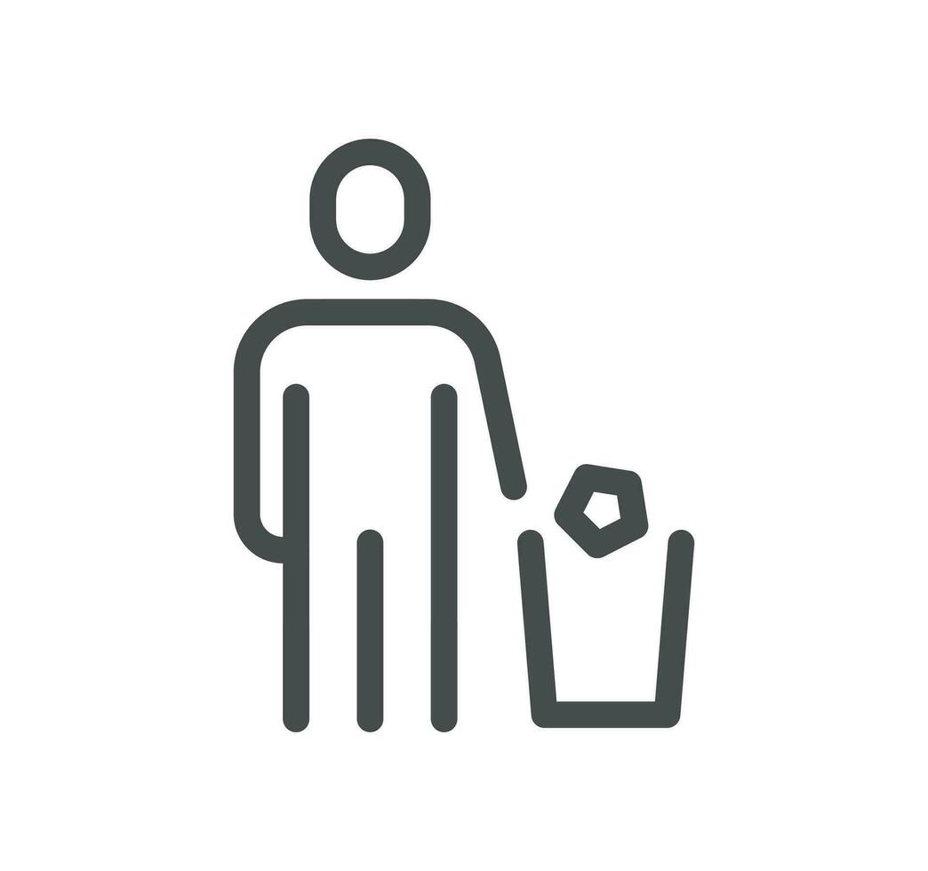 Garbage related icon outline and linear vector. vector