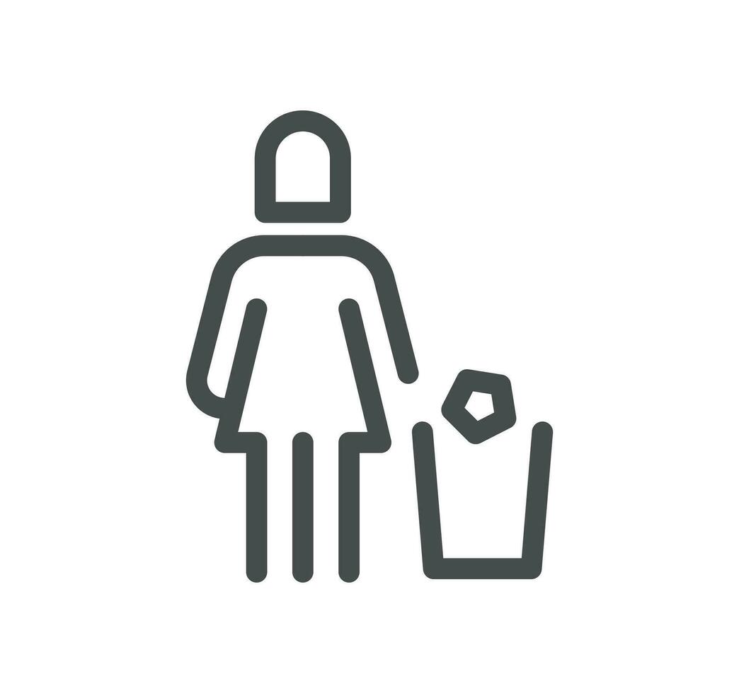 Garbage related icon outline and linear vector. vector